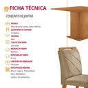 Ver imagem 6 de Mesa de Jantar Loren 90cm Tampo Mdf Canto Reto e 4 Cadeiras Melissa Moderna Mobília