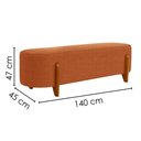 Ver imagem 3 de Puff Recamier Organico Imperial 140 cm Boucle Terracota Impo