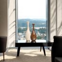 Ver imagem 3 de Vaso de Mesa Decoração de Cerâmica Bege e Marrom Petra Dupla Vanguard