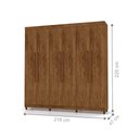 Ver imagem 2 de Guarda Roupa 6 Portas Audi Imbuia Rústico