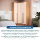Ver imagem 4 de Guarda-Roupa Modulado 3 Peças Infinity Marrom/Cedro/Blush
