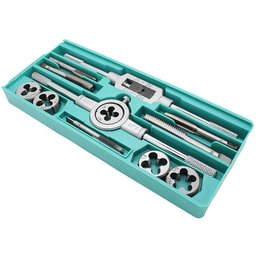 Jogo Tarracha Cossinete Macho Femea Kit 12 Peças Pente Abre Rosca Aco Madeira Aluminio Profissional - 2