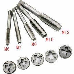 Jogo Tarracha Cossinete Macho Femea Kit 12 Peças Pente Abre Rosca Aco Madeira Aluminio Profissional - 7