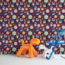 Ver imagem 2 de Papel de Parede Infantil - Espaço Colorido 2 Arte Destaque 3,50 Metros