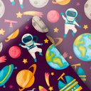 Ver imagem 4 de Papel de Parede Infantil - Espaço Colorido 2 Arte Destaque 3,50 Metros