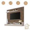 Ver imagem 6 de Home Suspenso Aquarius Cor:canela Off White - Painel Tv Mizza Decor