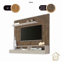 Home Suspenso Aquarius Cor:canela Off White - Painel Tv Mizza Decor - 5