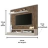 Home Suspenso Aquarius Cor:canela Off White - Painel Tv Mizza Decor - 3
