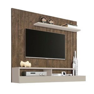 Home Suspenso Aquarius Cor:canela Off White - Painel Tv Mizza Decor