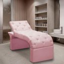 Ver imagem 2 de Maca Estofada Estética Cílios Regulável Spa Veludo Ivete Rosê
