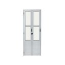 Ver imagem 1 de Porta Camarão Alumínio Lambril Branco 210x90 Com Vidro Completa Montada Pronta Instalação