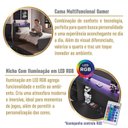 Ver mais imagens de Cama de Solteiro Infantil Juvenil Gamer com Iluminação em LED RGB Power Preto/Grafite