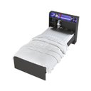 Ver imagem 7 de Cama de Solteiro Infantil Juvenil Gamer com Iluminação em LED RGB Power Preto/Grafite