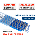 Ver imagem 3 de 10 Peças Eletrodo Tungstênio 2,4mm Ponta Azul 2% Lantânio Solda Tig Inox