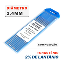 Ver imagem 2 de 10 Peças Eletrodo Tungstênio 2,4mm Ponta Azul 2% Lantânio Solda Tig Inox