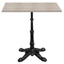 Ver imagem 1 de Base de Mesa Apus em Ferro Preto 75 Cm (alt) Tampo Mdp Quadrado Castanheira 60cm (larg) X 2,5cm Alt