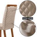 Ver imagem 5 de Mesa de Jantar Liz 120cm Tampo MDF Vidro Canto Copo com 4 Cadeiras Lorena