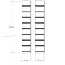 Kit 2 Painel canaletado preto 2 un 20x120 paineis canaletados mdf canaletado painel mdf loja Preto - 2