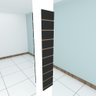 Kit 2 Painel canaletado preto 2 un 20x120 paineis canaletados mdf canaletado painel mdf loja Preto - 1