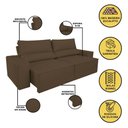 Ver imagem 3 de Sofá Retrátil Reclinável C/ Mola Assentos Confortável Tamanhos Variados Tamanho Cor:150 Cm