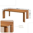 Ver imagem 2 de Mesa Nala 180cm Tampo Laminado Canto Moeda Moderna Mobília