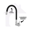 Torneira Cozinha Parede Flex 1/4" V Slim Cromado/preto Good - 2