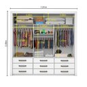 Ver mais imagens de Guarda Roupa Casal Anjos Premium 3 Portas 9 Gavetas Carioca Móveis