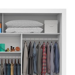 Guarda Roupa Casal Anjos Premium 3 Portas 9 Gavetas Carioca Móveis - 4