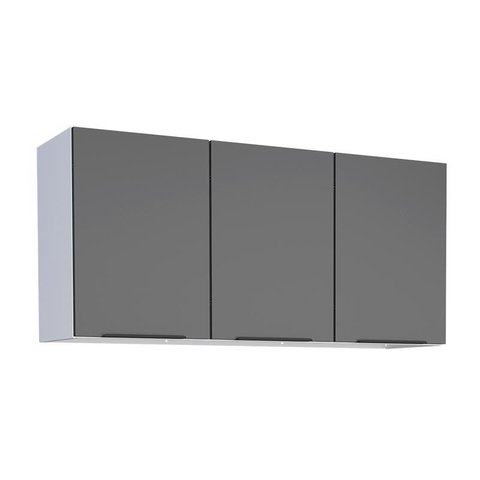 Armário Aéreo de Cozinha Aço 3 Portas Jupter 120 Cozimax Preto