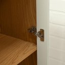 Ver imagem 5 de Cristaleira com 2 Portas de Vidro 80cm Pés Madeira 100% Mdf Cor:cinamomo com White Laca