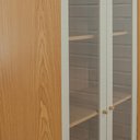 Ver imagem 4 de Cristaleira com 2 Portas de Vidro 80cm Pés Madeira 100% Mdf Cor:cinamomo com White Laca