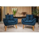 Ver imagem 1 de Kit 2 Poltronas Opala:azul-marinho