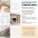 Ver imagem 2 de Rack para TV até 75 Polegadas 210cm 75 Polegas Modular 3 Módulos 4 Portas 2 Gavetas Frame CabeCasa MadeiraOriginals