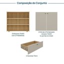 Ver imagem 3 de Rack para TV até 75 Polegadas 210cm 75 Polegas Modular 3 Módulos 4 Portas 2 Gavetas Frame CabeCasa MadeiraOriginals