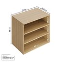 Ver mais imagens de Rack para TV até 75 Polegas Modular 3 Módulos 4 Portas 2 Gavetas Frame CabeCasa MadeiraOriginals