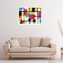 Ver imagem 1 de Quadro Decorativo Cubos Geométrico Abstrato - 50x70cm:moldura Branca