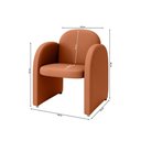 Ver imagem 3 de Poltrona Descanso Nayara Decorativa em Corino Terracota com Rodízios Matrix