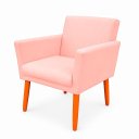 Ver imagem 5 de Kit 2 Poltrona Cadeira para Sala Confortável e Minimalista Paris em Suede