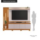 Ver imagem 5 de Rack com Painel para TV até 65 Polegadas com LED e 4 Portas Multimóveis Crjcm-RCP004 Cinamomo/Off