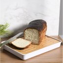 Ver imagem 1 de Tabua de Pão Migalheiro 53cm X 23cm X 3,2cm Super Prático Leve e Resistente Bambu - Bene Casa