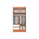 Ver imagem 5 de Guarda Roupa Casal 4 Portas e 2 Gavetas C/ Espelho Briz Bs02 Nature/off White - Henn
