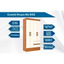 Ver imagem 2 de Guarda Roupa Casal 4 Portas e 2 Gavetas C/ Espelho Briz Bs02 Nature/off White - Henn