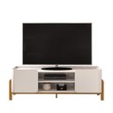 Ver imagem 4 de Bancada para Tv até 65 Polegadas com 2 Portas Cher Off White Cedro Dj Móveis