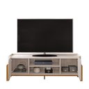 Ver imagem 3 de Bancada para Tv até 65 Polegadas com 2 Portas Cher Off White Cedro Dj Móveis