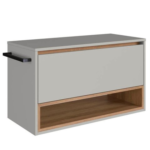 Gabinete para Banheiro 01 Porta Basculante 80cm Proddy Mel Arenas