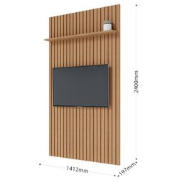 Painel para Tv Home Suspenso Ripado Ambiente Niágara 1412 Mm Freijó– Colibri - 3 Painel para Tv Home Suspenso Ripado Ambiente Niágara 1412 Mm Freijó– Colibri - 3