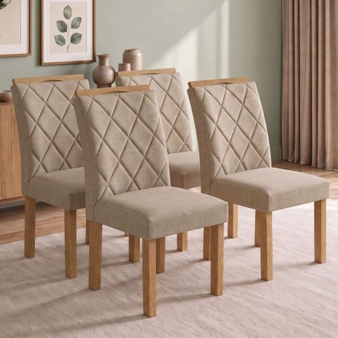 Conjunto 4 Cadeiras para Sala de Jantar Arthus