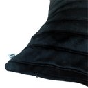 Ver imagem 7 de Capa para Almofada Drapeada Line em Veludo Quadrada Preto