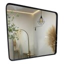 Ver imagem 6 de Espelho Retangular 70x50cm Moldura Alumínio Preto