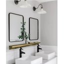 Ver imagem 4 de Espelho Retangular 70x50cm Moldura Alumínio Preto